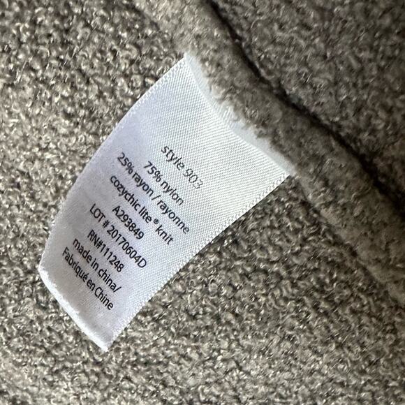 Barefoot Dreams Gray Cozychic Lite Knit Drape Cardigan - Picture 5 of 6